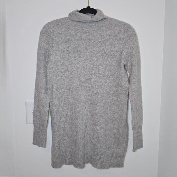 Womens 100% Cashmere Mock Neck SweaterSize S Long Sleeve Gray - Picture 1 of 8